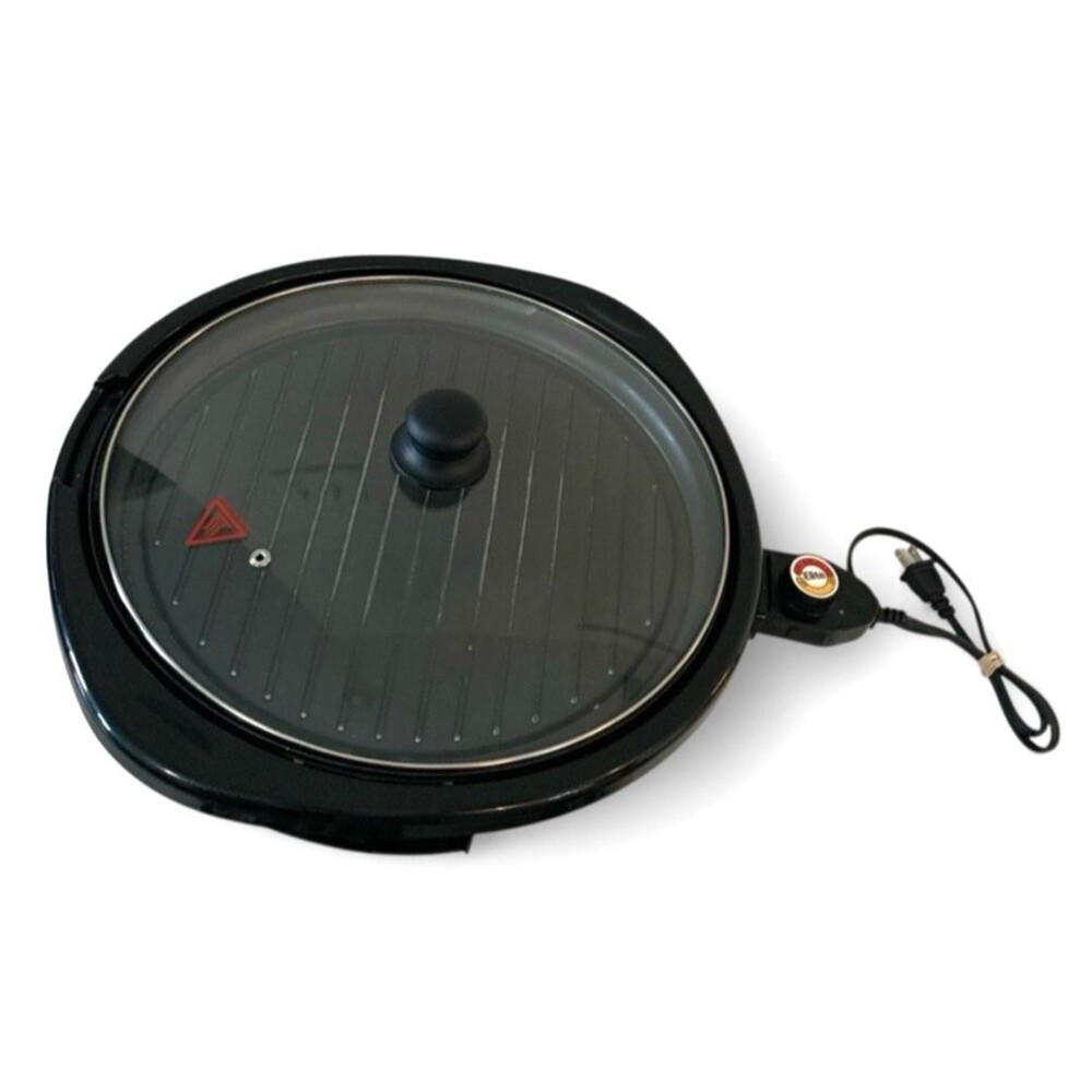 Elite Gourmet 14" Electric Grill Model EMG-9808 120 VAC 60Hz 1300W Glass Lid